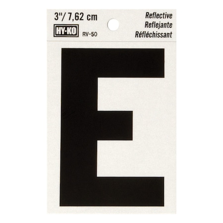 3In Reflective Letter E, 10PK